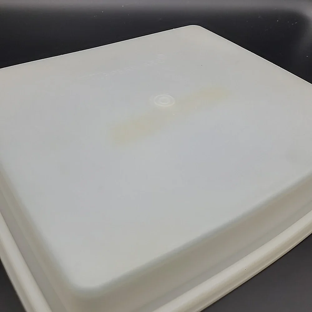 Vintage Tupperware Almond Deviled Eggs‎ Keeper Tray w Lid 723 722